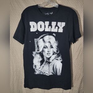 Dolly Parton Dollywood Graphic Black T-Shirt Women's Small Like New